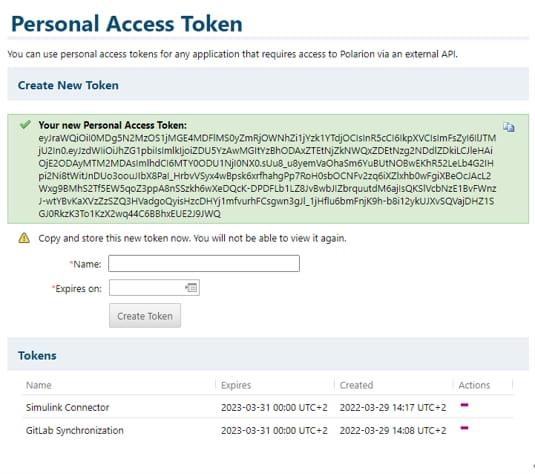 Personal Access Token