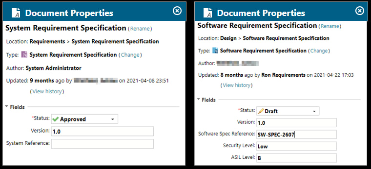 Document properties